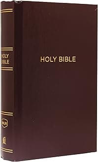 NKJV, Pew Bible, Large Print, Hardcover, Burgundy, Red Letter, Comfort Print