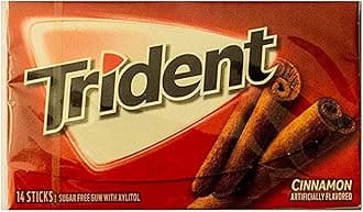 Trident Cinnamon Sugar Free Gum, 14 Sticks, 26 g