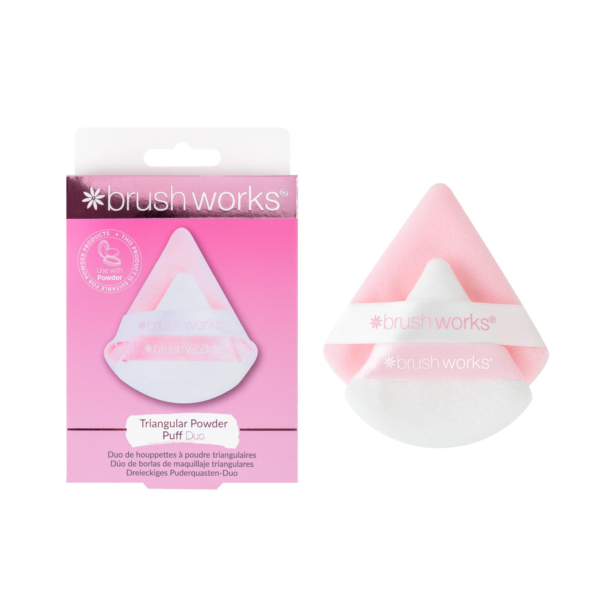 Brushworks Triangular Powder Puff Duo