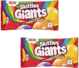 2 x Skittles Giants Fruit Sweets 45g (3 x Bigger!)