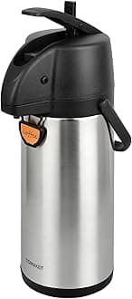 Airpot Coffee Dispenser Thermal with Pump,2.5L/85 Oz Insulated Stainless Steel Large Airpot Coffee Carafe Lever Action for Hot/Cold Water,Thermal Carafes for Hot Cocoa for Parties