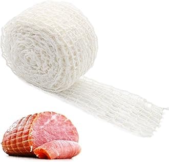5m Meat Netting Roll, Size 18 Ham Sock Elastic Netting, Elastic Smoked Meat Poultry Ham Netting Meat Butcher Twine Net for Meat Cooking Smoking, or Drying