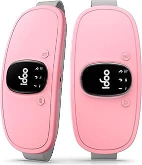 iDOO 2 Pack Portable Heating Pad, FSA HSA Eligible, Heating Pad for Period Cramps and Menstrual Pain Relief with 3 Heat Levels and 3 Massage Modes, Valentines Day Gifts for Her Teen Girl(Pink)