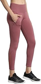 Gym wear Mesh Legging Workout Pants with Side Pockets/Stretchable Tights/Highwaist Sports Fitness Yoga Track Pants for Women & Girls