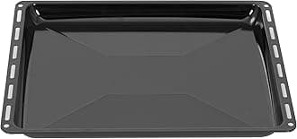 Baking Tray 465 x 370 x 30 mm Deep, Enamelled Grease Pan for Oven and Hob, Suitable for Bosch, Siemens, Neff Constructa, Scratch-Resistant and Rustproof, 46.5 x 37 cm