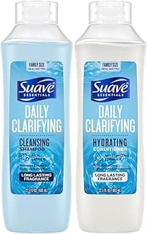 Suave Shampoo & Conditioner Set, Clarifying & Hydrating – Build Up & Residue Removal Formulas for Beautiful, Shiny Hair, 22.5 Oz Ea (2 Piece Set)