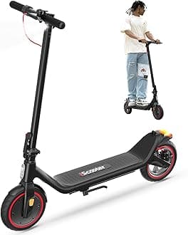 iScooter Electric Scooter, 18 Miles Long Range, 18 Mph Top Speed, Commuting Electric Scooter with Cuise Control, Double Braking Systems E Scooter for Adults and Teens - i8L