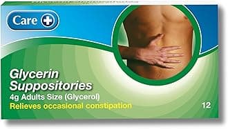Two Packs of Care Glycerin Suppositories 4g Adult 12