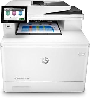 HP Color LaserJet Enterprise M480f Multifunction Duplex Printer, Print, scan, Copy, Fast speeds, Easy Setup, Advanced Security, Best for Small Teams, Ethernet/USB only (3QA55A)