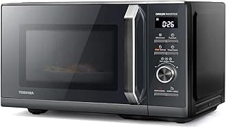 Toshiba 25L 3-in-1 900W Microwave Oven in a Stunning Sleek Morandi Grey Colour, With Origin Inverter, Chef Defrost, Microwave, Grill, Combi, 10 Power Levels, 7 Auto Menus, Easy Clean, MW3-AG25PFI(MG)