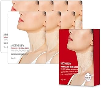 Wrinkle-fit Neck Mask - Neck Wrinkle Patches, Firming and Tightening Korean Deep Collagen Masks - Hyaluronic Acid NeckTargeted Mesh Sheet Mask for Lifting Sagging Skin - Boosting Elasticity 7EA