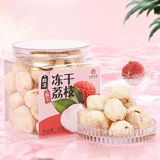 Freeze dried lychee, lychee snacks, freeze-dried fruit snacks, nutritious dried fruits, healthy fruit tea, brewed drinks, baking vegetable dried, instant fruit and vegetable crisps (2 cans)