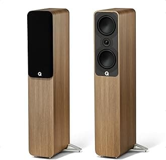 5040 Floorstanding Speaker Pair Holme Oak - 5" Mid/Bass Drivers, 1" Tweeter - TV Speakers for Surround Sound System - Vinyl Record Player Speakers Hifi, Gaming PC Speakers