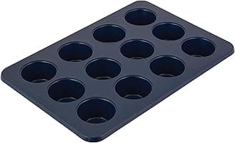KitchenAid 12-Cup Nonstick Aluminized Steel Muffin Pan, Ink Blue