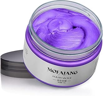 Hair Colour Wax, 120g Temporary Coloured Hair Paint Wax, Easy Washable Colour Change Hair Dye for Kids,Women,Men (Violet)