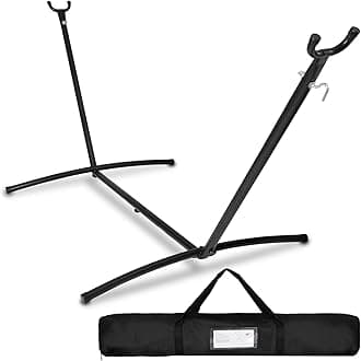 Super Deal Portable 9FT Hammock Stand, Heavy Duty 2 Person 620 LBS Capacity Steel Hammock Frame with Portable Carrying Case, Adjustable 6 Optional Hook Positions, Weather Resistant Black