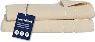Brooklinen スーパープラッシュ トルコ綿ハンドタオル - 2枚セット バニラ 綿100% | 最高の高級スパタオル