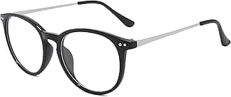 Kursan Non Prescription Clear Lens Fake Glasses for Women Men Retro Round Plastic Frame Eyeglasses