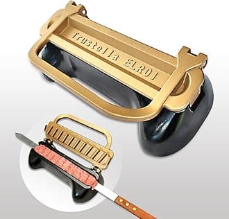 Premium Aluminum Trustella Kebab Maker | Create Flawless, Professional Skewers | Heavy-Duty, Non-Stick, Food Grade Teflon Coating, Easy Clean | The Ultimate BBQ Companion for Home Chefs (Gold)