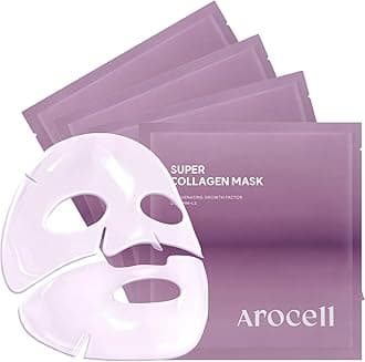 AROCELL Super Collagen Overnight Hydrogel Mask with Retinol & Stem Cell | Firming, Lifting, Plumping, Long-Lasting Glow | Korean Glass Skin Care | 43g x 4