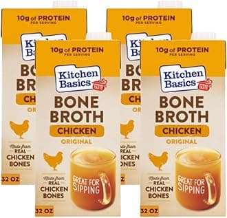 Kitchen Basics Original Chicken Bone Broth (Keto Friendly), 32 fl oz (Pack of 4)