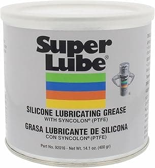 Super Lube Silicone Lubricating Grease w/Syncolon - Waterproof, All Purpose Food-Grade Grease - Rust Protection - Automotive & Industrial Maintenance - Translucent White - Canister - 14.1 oz (92016)