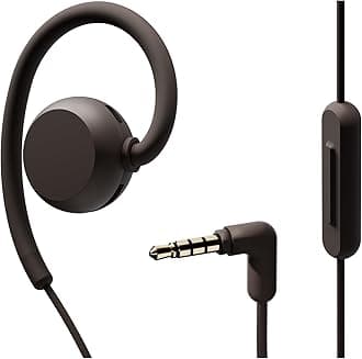 nwm Wired On-Ear Speakers (Open Ear Earphones) Prevents Sound Leakage with PSZ Technology Including Microphone Designed by NTT Sonority in Japan | Dark Brown