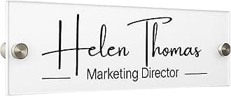 Wall Sign Name Plate - Door Name Sign Office Gifts Executive Sign Wall Name Title New Job Gift Office Supply Custom Name Plate Graduation Promotion Gift