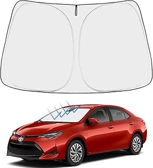 Proadsy Front Windshield Sun Shade Foldable Sunshade Protector Custom Fit 2014 2015 2016 2017 2018 2019 Corolla L LS LE ECO XLE SE XSE Sedan Accessories 2023 Upgrade
