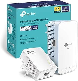 TL-WPA7517 KIT AV1000 Gigabit Powerline Wi-Fi Kit, AC1200 Dual Band Powerline Network Adapters, OneMesh, Supported Gigabit Ethernet Ports, Plug & Play, Broadband/Wi-Fi Extender