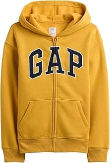 GAP Boys' Logo Hoodie Hooded Full Zip Sweatshirt