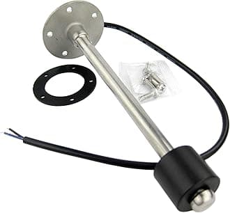 RV Marine Fuel Sending Unit, Water Level Gauge, Fuel Level Gauge, 0-190ohm Fuel Water Level Sensor Fuel Level Tank Sending Unit for Boat Truck Car RV (275mm, 5 Holes Sensor)