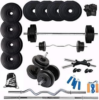 Bodyfit Fitness Home Gym Set (10kg-100kg) dumbles Set for Home Gym & Fitness Equipment,Exercise Set. (24 Kg Gym Set)