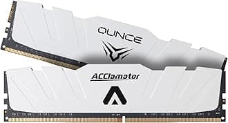 DDR5 32GB 5600MHz Ram（16GB×2）(PC4-44800) Desktop (DIMM) Computer Memory CL42 (5600MT/s XMP3.0/Expo) with Heatsink White Acclamator