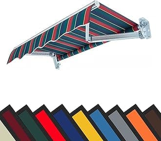 Retractable Patio Awning Replacement Fabric Waterproof Many sizes Shade Sun Shade Awning Cover Outdoor Patio Canopy Sunsetter Deck Awnings Polyester,Frameless ( Color : L X W , Size : (10x8ft) 3x2.4m