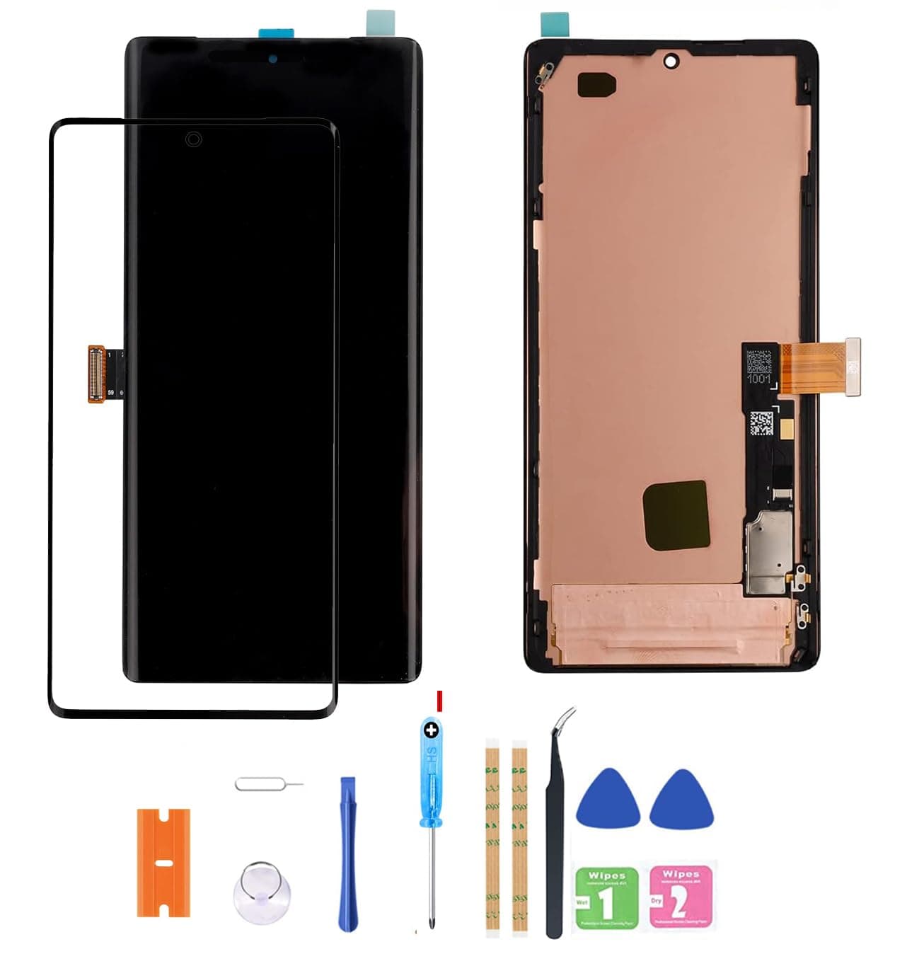 amoled Display Compatible for Google Pixel 7 Pro GE2AE 6.3" inch LCD Screen Display Digitizer Assembly with Frame and Tools(Support Fingerprint)