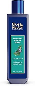 - Rosemary Hair Oil for Hair Growth | Ayurvedic Redensyl Alternative | Non-Sticky Oil with Bhringraj & Amla for Dry, Frizzy Hair (9 Herbs, 200ml)