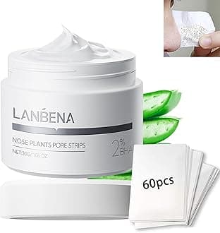 Vemofoper Blackhead Remover Mask 60 pcs,Remove Black Heads Face Black Head Remover Strips,Nose Plants Pore Cleanser Purifying Face Mask for All Skin Types(1.05oz/30g)