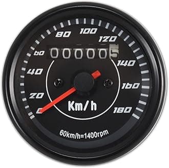 DKMOTORK 0052 Universal Mini Motorcycle Speedometer Odometer Gauges Aluminum ...