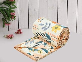 - COZY FURNISH Super Soft Brushed Microfiber Cotton 2 Layer Breathable Single Dohar Lightweight Warm Bed Dohar 57X87(Inches) 144X220(CM) Dohar Throws for Bed| TC - 144, Cream