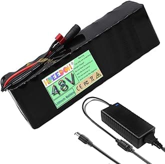 48 Volt Lithium Battery Pack 48V Li-ion Battery 48V Replacement Battery 4000mAh 6000mAh 7500mAh 9600mAh with Charger for 0-500W Motor,48v4000mah