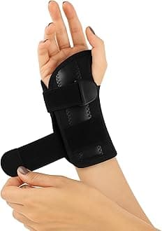 Carpal Tunnel Wrist Brace Night Support - Wrist Splint Arm Stabilizer & Hand Brace for Carpal Tunnel Syndrome Pain Relief Compression Sleeve for Forearm Wrist Tendonitis Pain Treatment (Small, Right)