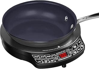 PIC Flex Compact, Portable, Powerful Induction Cooktop With 9-inch Duralon Healthy Ceramic Non-Stick Fry Pan