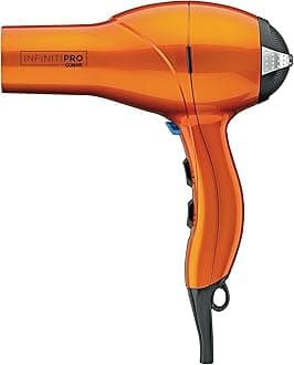 INFINITIPRO BY CONAIR Hair Dryer, 1875W Salon Performance AC Motor Hair Dryer, Conair Blow Dryer, Orange