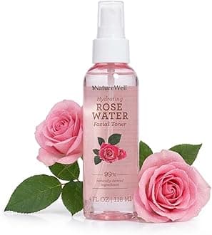 Rose Water Hydrating Facial Toner Mist for Dewy & Radiant Skin, Refreshing, Conditioning, Soothing, Moisturizing, Perfect for Travel, 4 Fl Oz