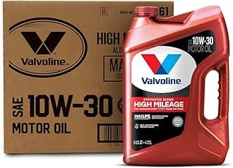 Valvoline High Mileage with MaxLife Technology SAE 10W-30 Synthetic Blend Motor Oil 5 QT, Case of 3 (Packaging May Vary)
