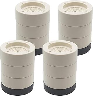 Beige Furniture Risers Bed Risers (Set of 4), 1", 2", 3 inch Adjustable Round Bed Lifts Risers for Table, Sofa, Couch, Desk, Chair Risers Supports Up to 1,300 lbs