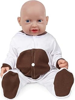 Vollence 14 inch Full Body Silicone Baby Dolls Lifelike Realistic Premiee Babies for Kids Children Birthday Christmas Toys Present Gifts - Girl