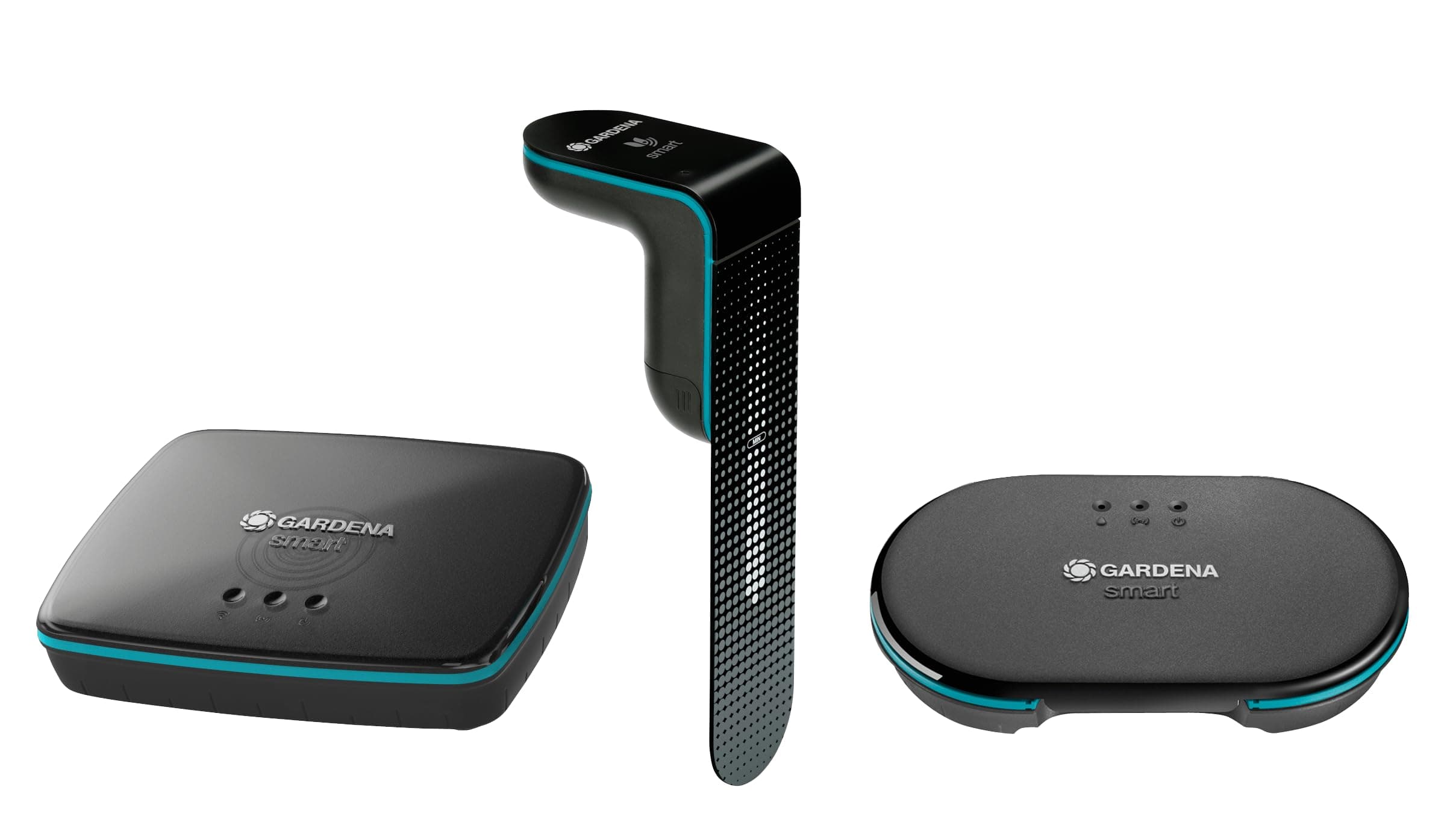 smart Irrigation Control Sensor Set: irrigation control for up to 6 valves (24 V), incl. smart sensor/smart gateway, controllable with smart app, UK plug (19210-20)