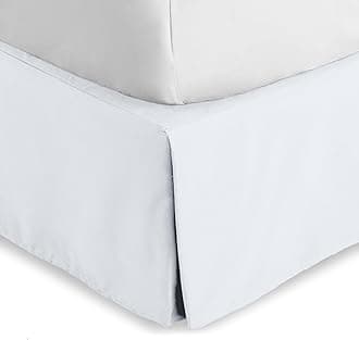 Bare Home Pleated Twin XL Bed Skirt - 15-Inch Tailored Drop Easy Fit - Bed Skirt for Twin Extra Long Beds - Center & Corner Pleats (Twin XL, White)